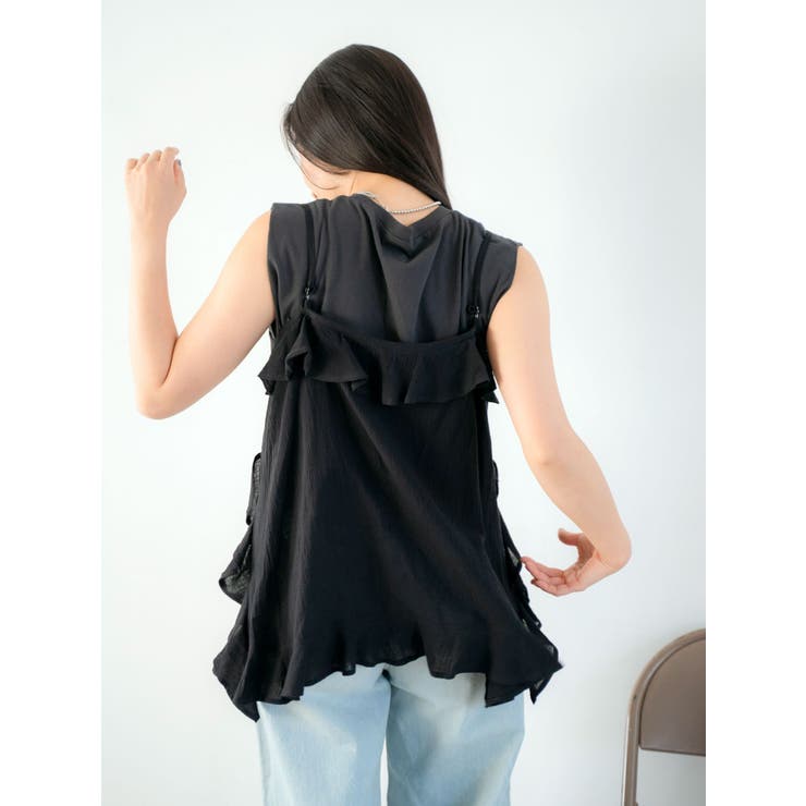 コットンフリルキャミ | Ungrid | 詳細画像15 