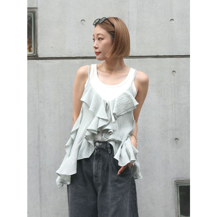 コットンフリルキャミ | Ungrid | 詳細画像2 