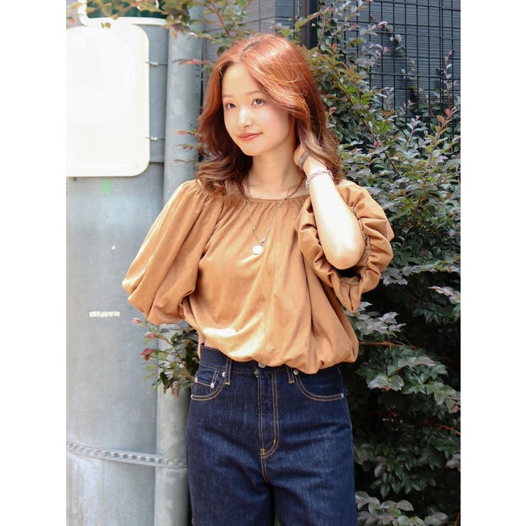 フェイクスウェードハーフスリーブバルーンブラウス | Ungrid | 詳細画像20 