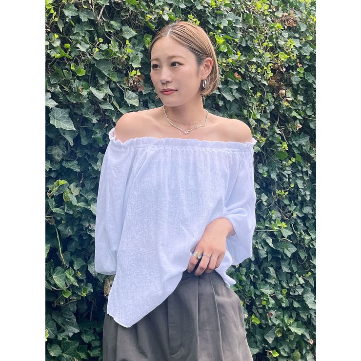 楊柳オフショルボリュームブラウス | Ungrid | 詳細画像1 