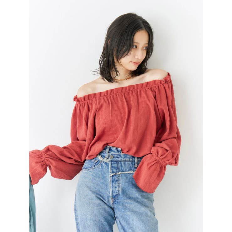 楊柳オフショルボリュームブラウス | Ungrid | 詳細画像3 