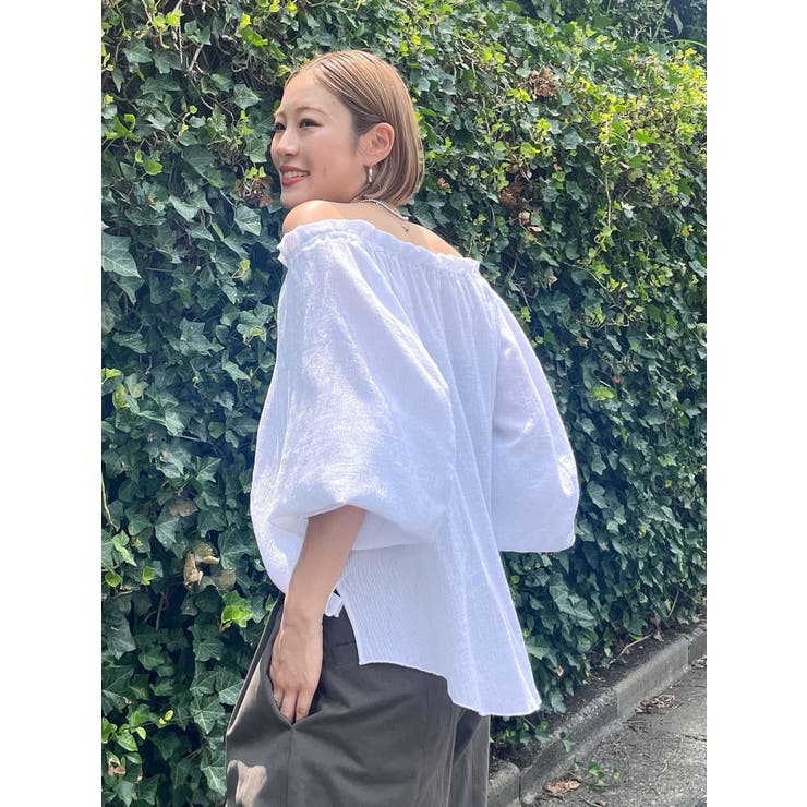 楊柳オフショルボリュームブラウス | Ungrid | 詳細画像9 