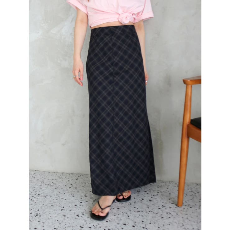 チェックアイラインスカート | Ungrid | 詳細画像13 