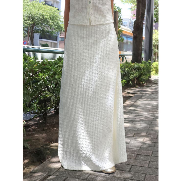 カットジャカードフィトフレアスカート | Ungrid | 詳細画像1 