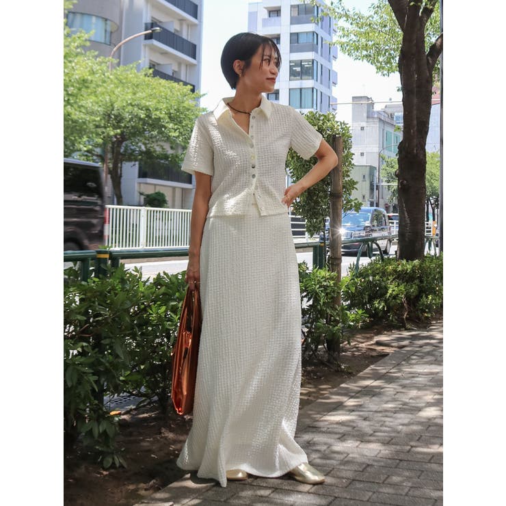 カットジャカードフィトフレアスカート | Ungrid | 詳細画像11 