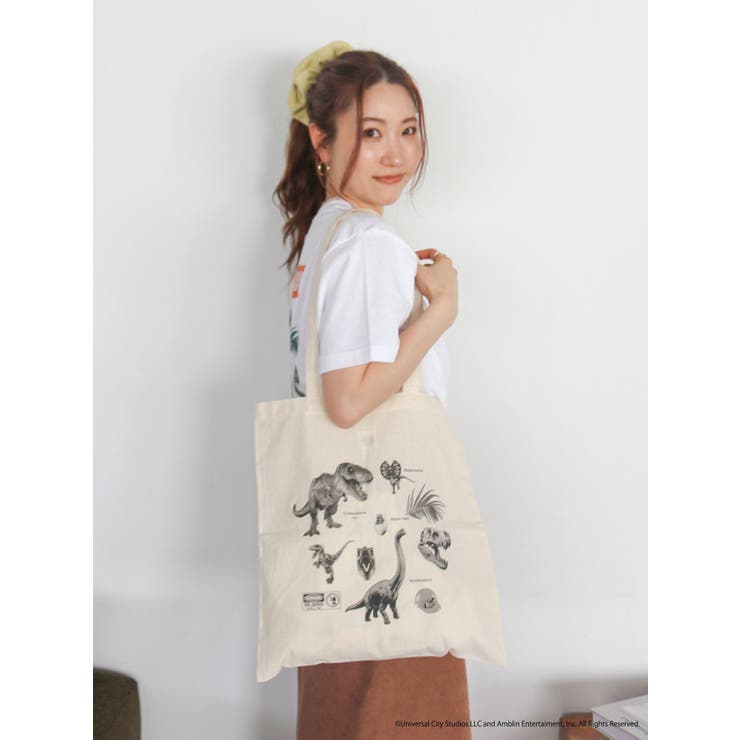 アイボリー | 【別注】JURASIC PARK／ロゴトートバッグ | Ungrid