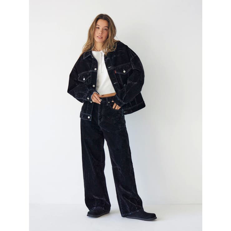 Ungrid フロッキー起毛カーブデニム 24インチ フロッキー起毛カーブデニム（デニムパンツ）｜Ungrid（アングリッド