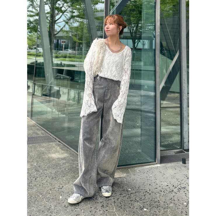 フロッキー起毛カーブデニム[品番：MKSW0065190]｜Ungrid（アン