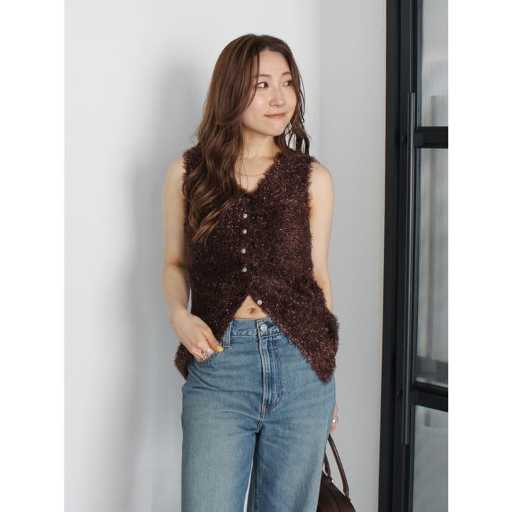 シャギーニットベスト | Ungrid | 詳細画像1 