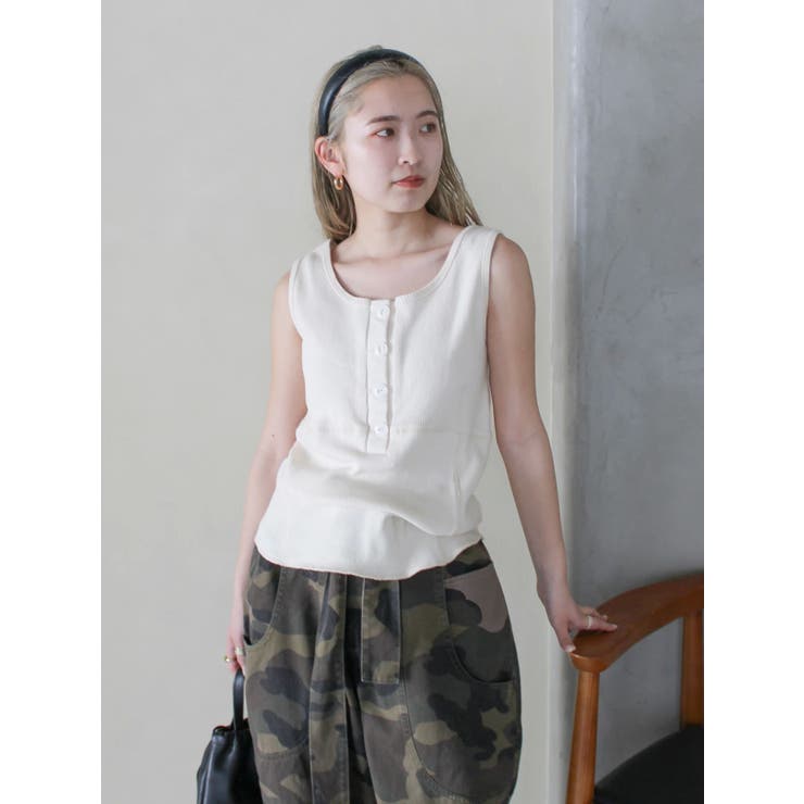 ヘンリーネックデザインタンクトップ | Ungrid | 詳細画像16 