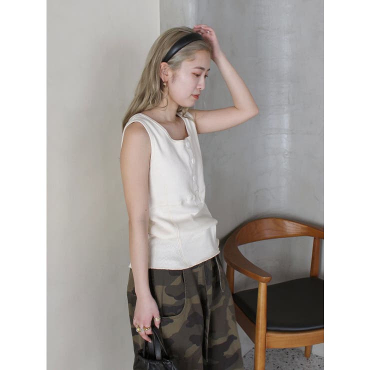 ヘンリーネックデザインタンクトップ | Ungrid | 詳細画像18 