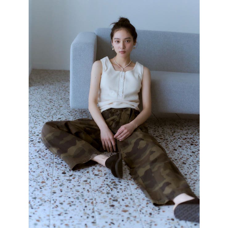 ヘンリーネックデザインタンクトップ | Ungrid | 詳細画像4 