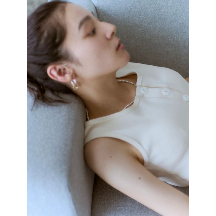 ヘンリーネックデザインタンクトップ | Ungrid | 詳細画像6 