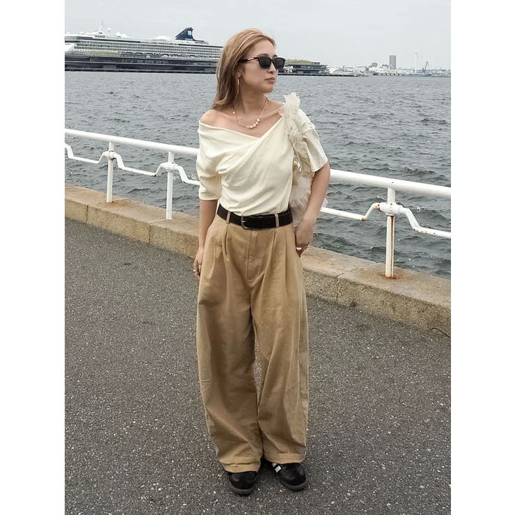 タックデザインオフショルTee | Ungrid | 詳細画像12 