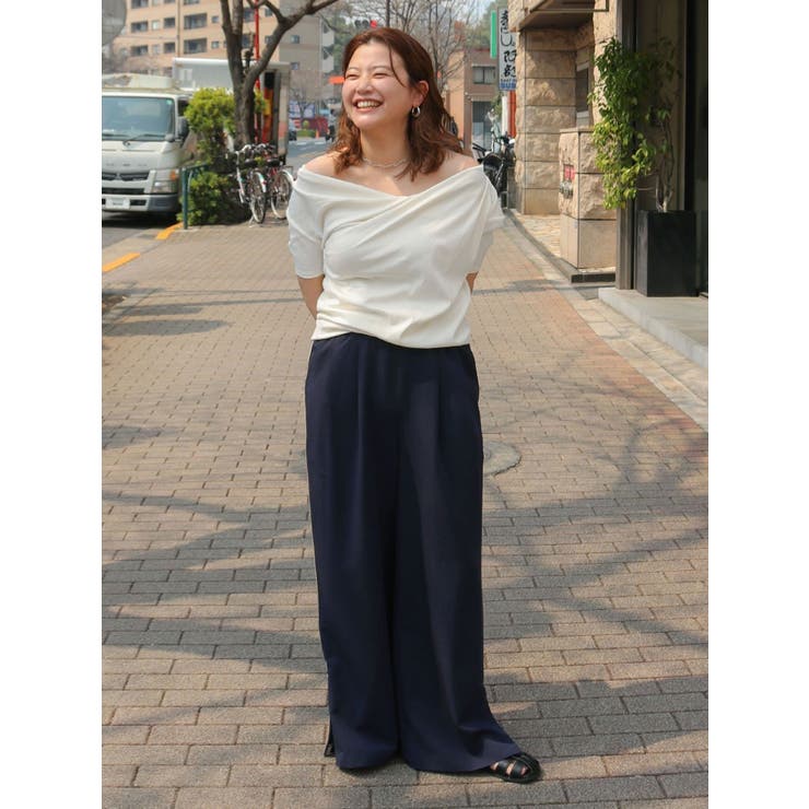 タックデザインオフショルTee | Ungrid | 詳細画像14 