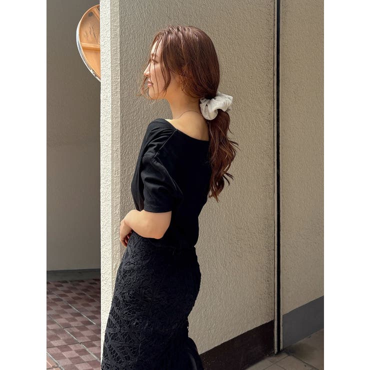 タックデザインオフショルTee | Ungrid | 詳細画像4 