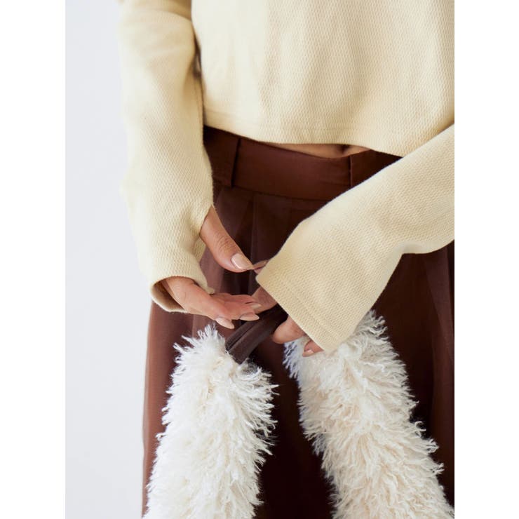 クロップドハニカムロングスリーブTee | Ungrid | 詳細画像10 