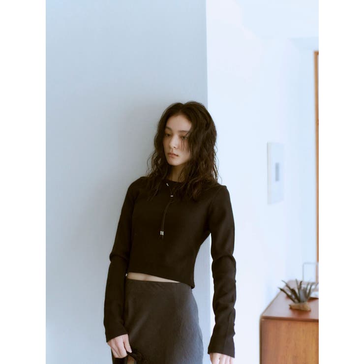 クロップドハニカムロングスリーブTee | Ungrid | 詳細画像2 