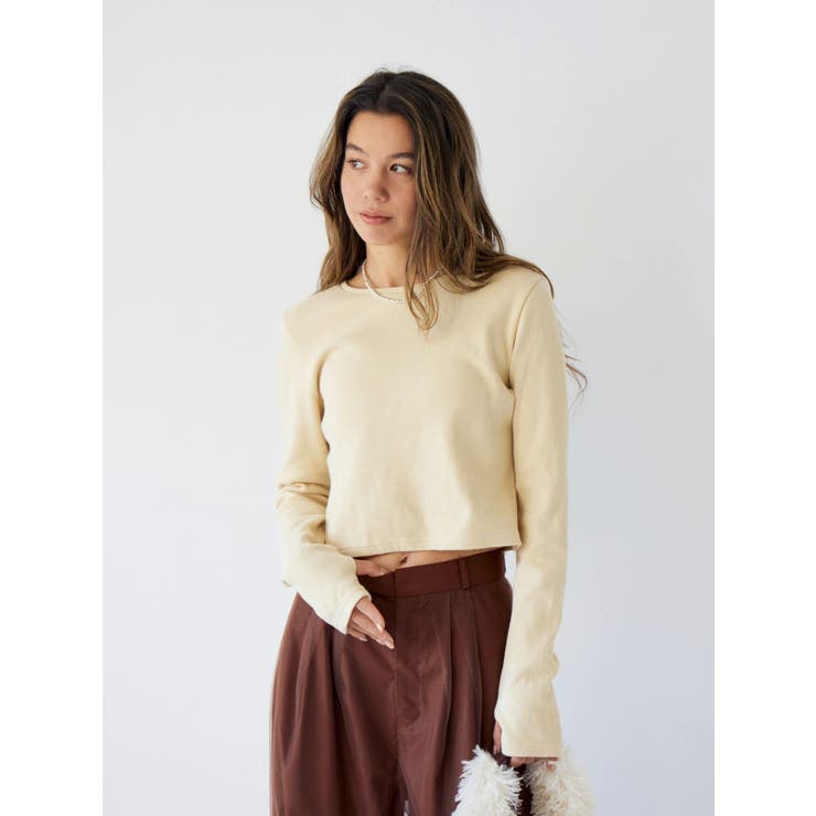 クロップドハニカムロングスリーブTee | Ungrid | 詳細画像8 