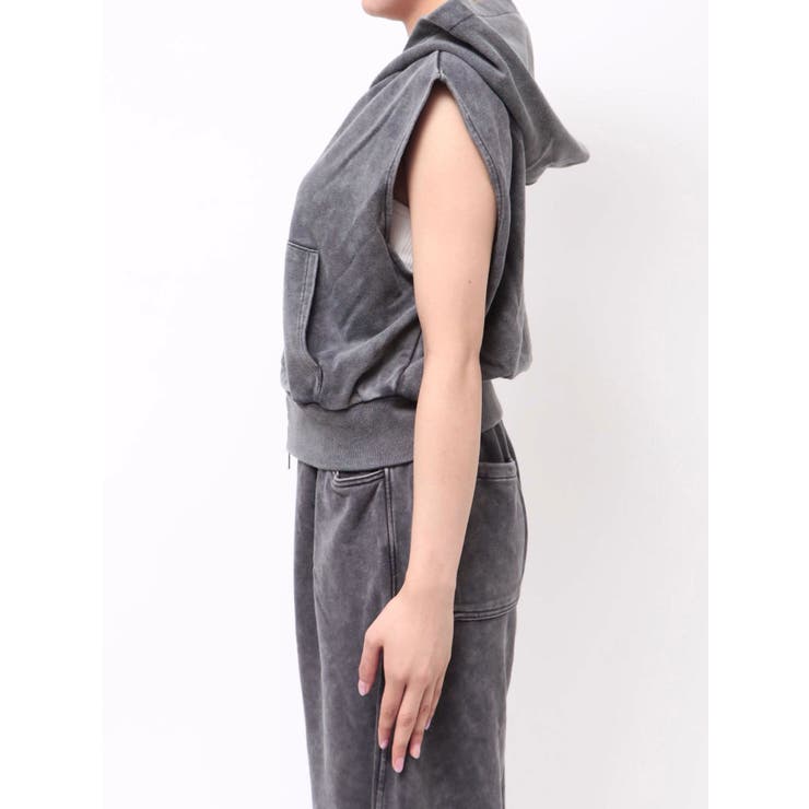 ヴィンテージウォッシュジップノースリパーカー | Ungrid | 詳細画像27 