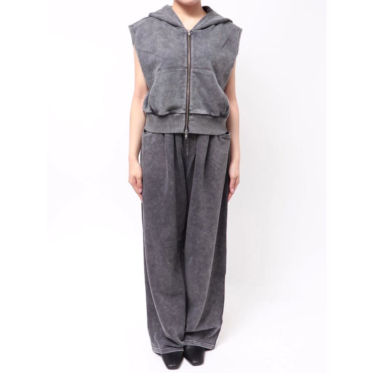 ヴィンテージウォッシュジップノースリパーカー | Ungrid | 詳細画像35 