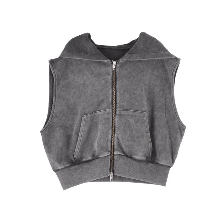 ヴィンテージウォッシュジップノースリパーカー | Ungrid | 詳細画像39 