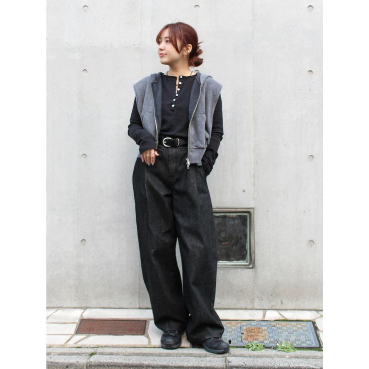 ヴィンテージウォッシュジップノースリパーカー | Ungrid | 詳細画像5 