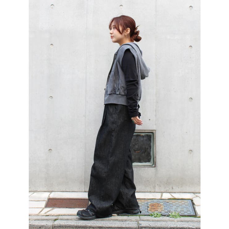 ヴィンテージウォッシュジップノースリパーカー | Ungrid | 詳細画像6 