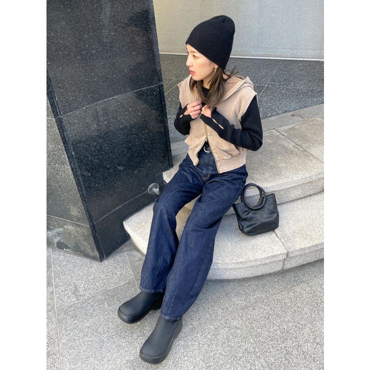 ヴィンテージウォッシュジップノースリパーカー | Ungrid | 詳細画像7 