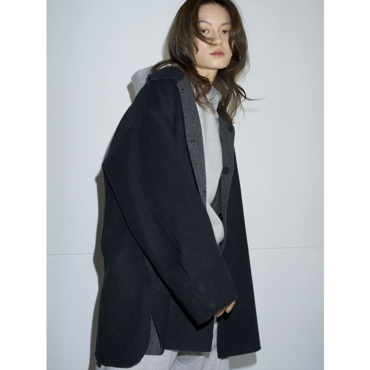 【Htage】リバーシブルビッグシルエットリバーコート | Ungrid | 詳細画像5 