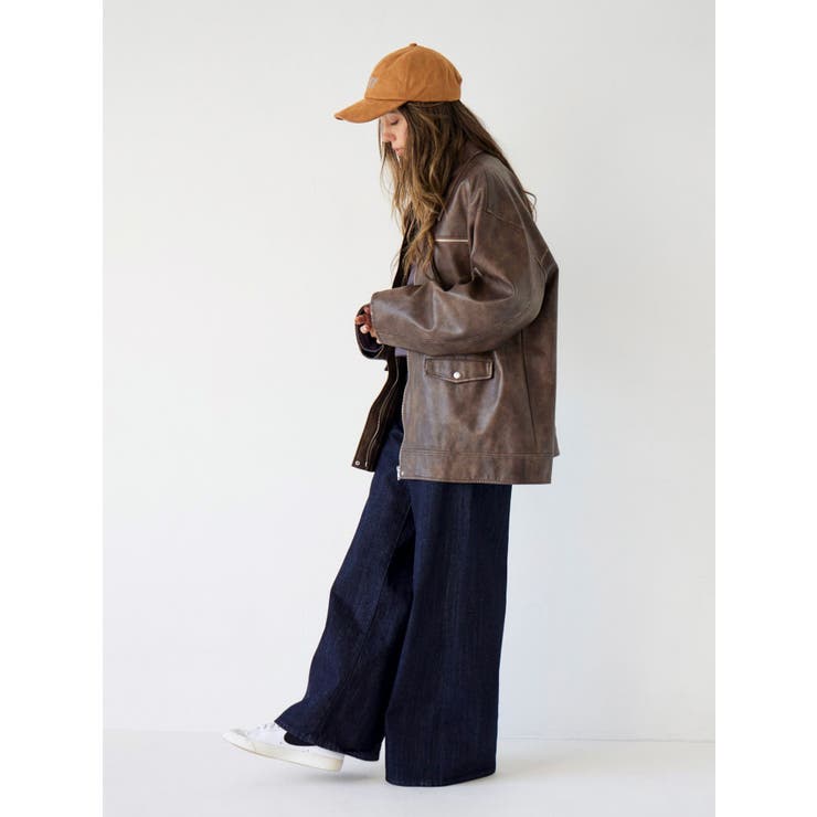 ルーズシルエットフェイクレザーブルゾン | Ungrid | 詳細画像15 