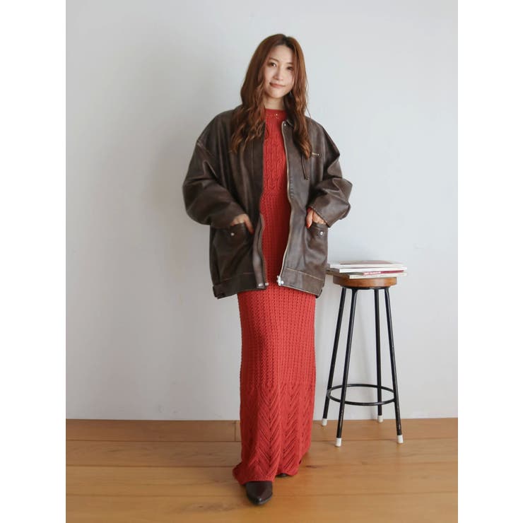 ルーズシルエットフェイクレザーブルゾン | Ungrid | 詳細画像24 