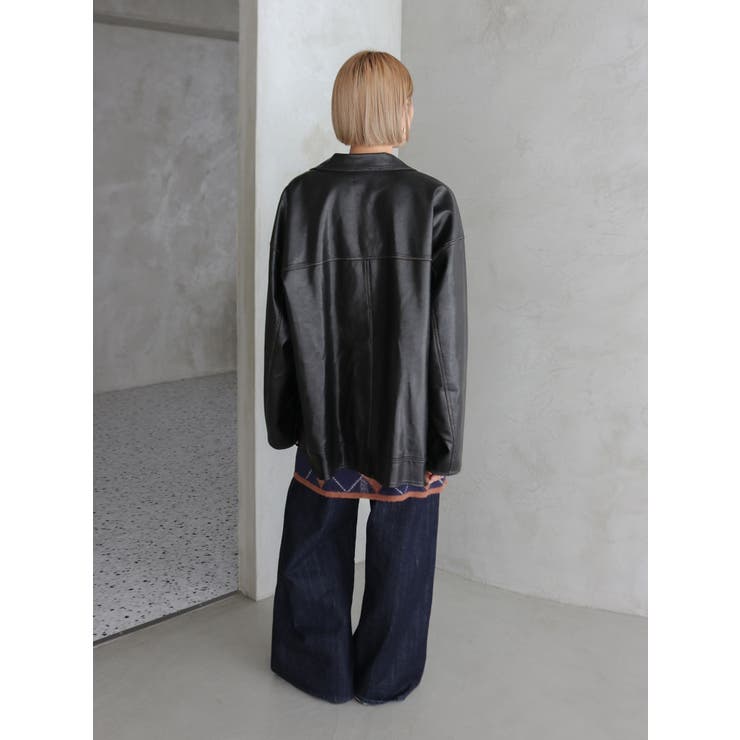 ルーズシルエットフェイクレザーブルゾン | Ungrid | 詳細画像28 