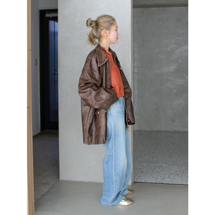 ルーズシルエットフェイクレザーブルゾン | Ungrid | 詳細画像31 