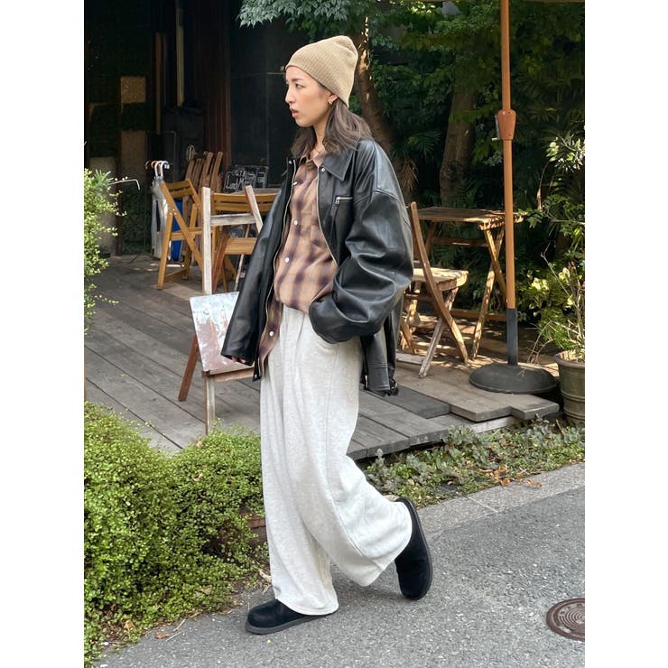 ルーズシルエットフェイクレザーブルゾン | Ungrid | 詳細画像40 