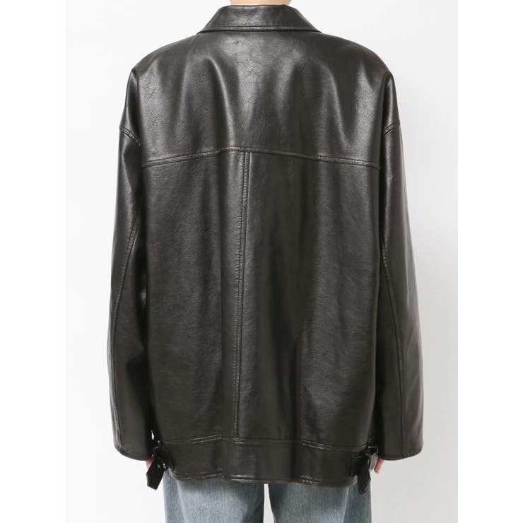 ルーズシルエットフェイクレザーブルゾン | Ungrid | 詳細画像43 