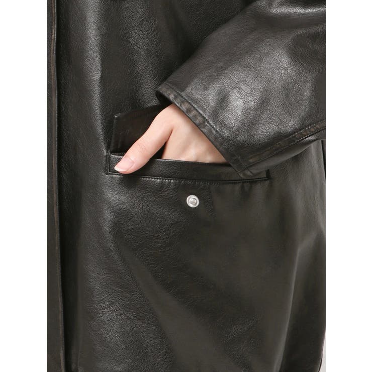 ルーズシルエットフェイクレザーブルゾン | Ungrid | 詳細画像47 