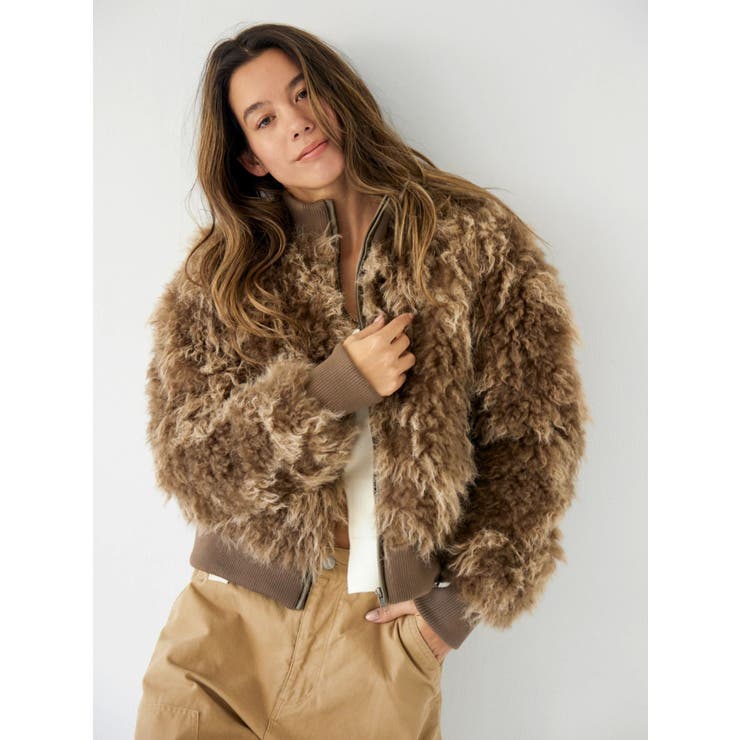 ミックスファーショートブルゾン | Ungrid | 詳細画像6 