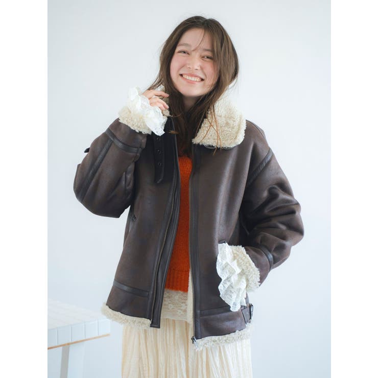 フェイクムートンボアブルゾン | Ungrid | 詳細画像12 