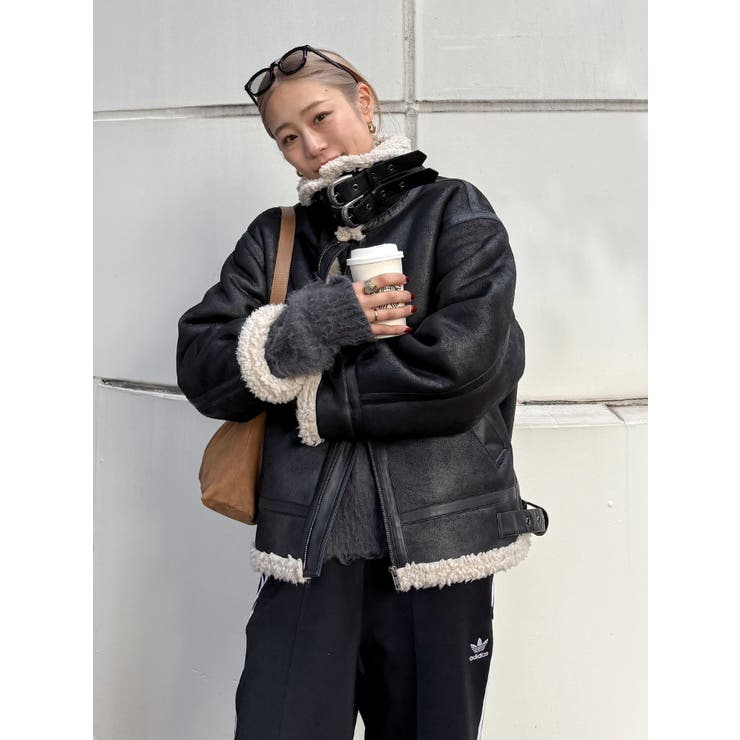 フェイクムートンボアブルゾン | Ungrid | 詳細画像19 