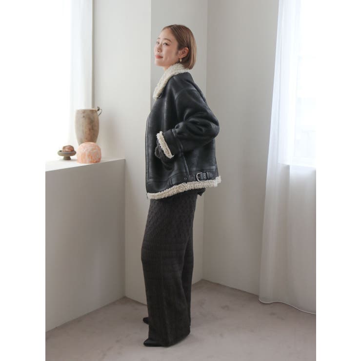 フェイクムートンボアブルゾン | Ungrid | 詳細画像24 