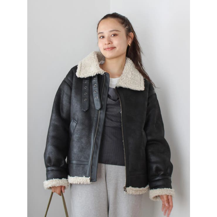 フェイクムートンボアブルゾン | Ungrid | 詳細画像43 