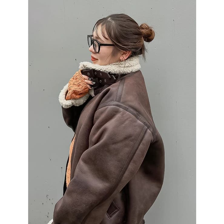 フェイクムートンボアブルゾン | Ungrid | 詳細画像46 