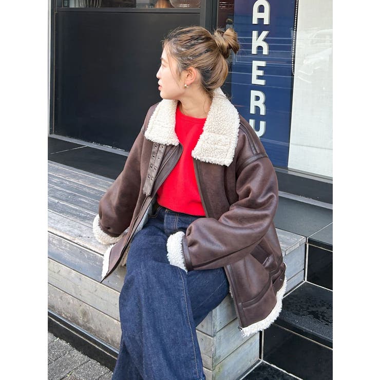 フェイクムートンボアブルゾン | Ungrid | 詳細画像49 