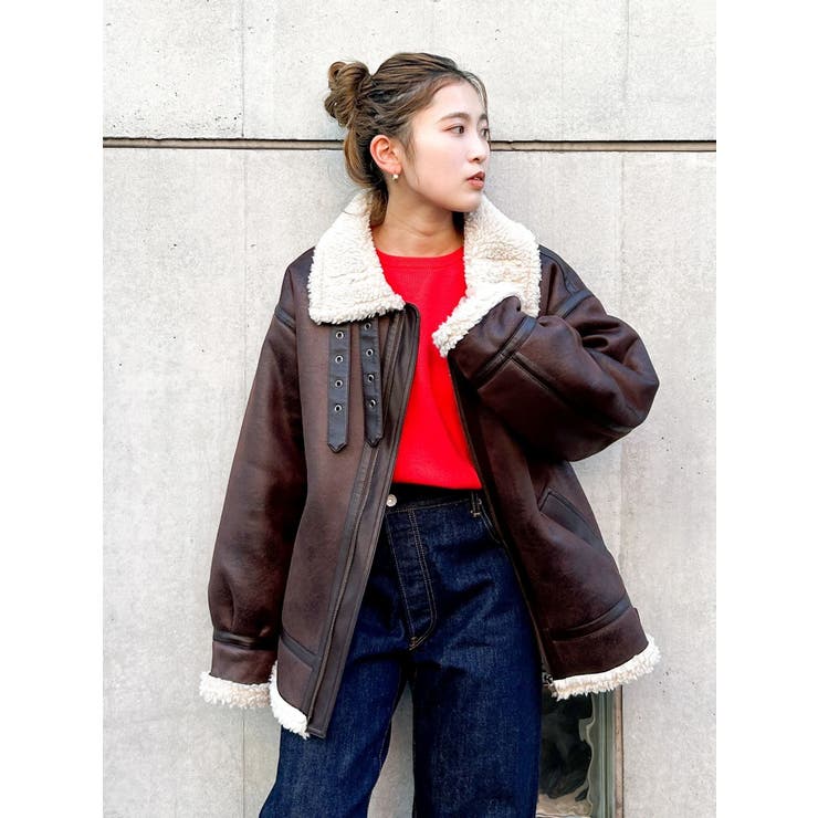 フェイクムートンボアブルゾン | Ungrid | 詳細画像50 