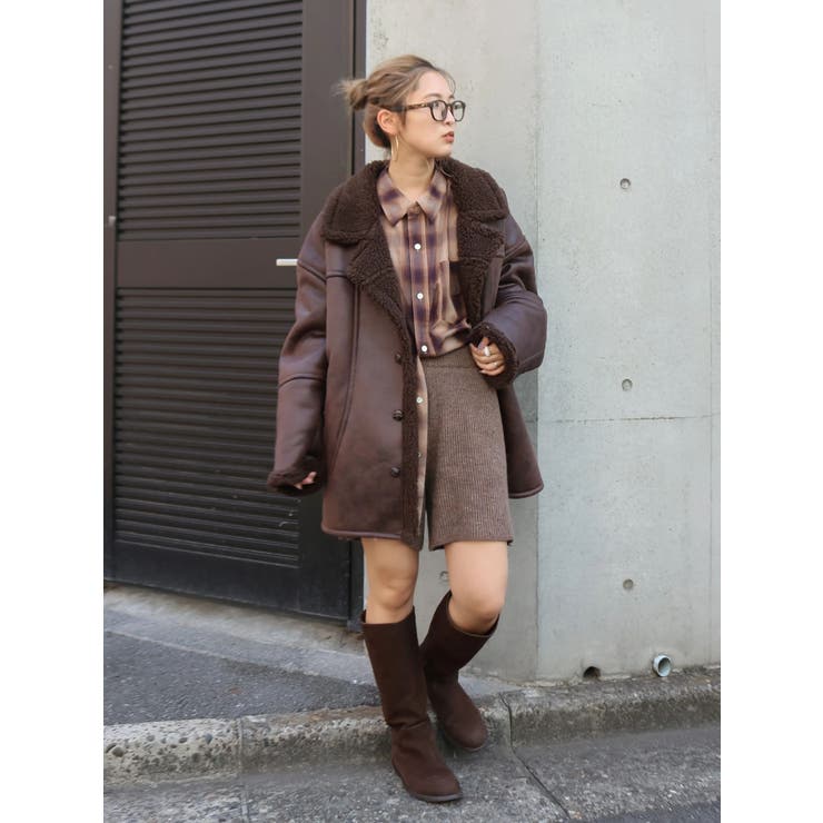 フェイクムートンルーズブルゾン | Ungrid | 詳細画像17 