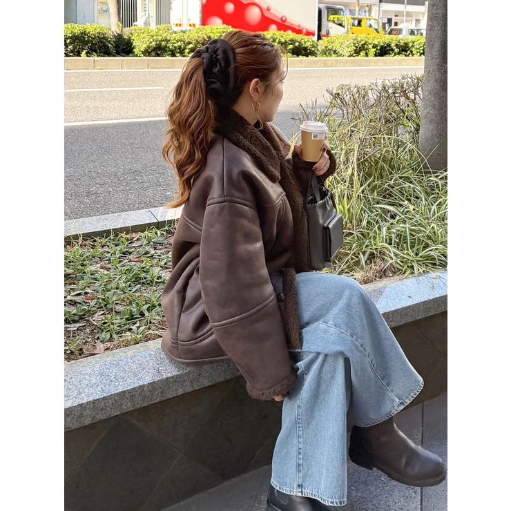 フェイクムートンルーズブルゾン | Ungrid | 詳細画像19 