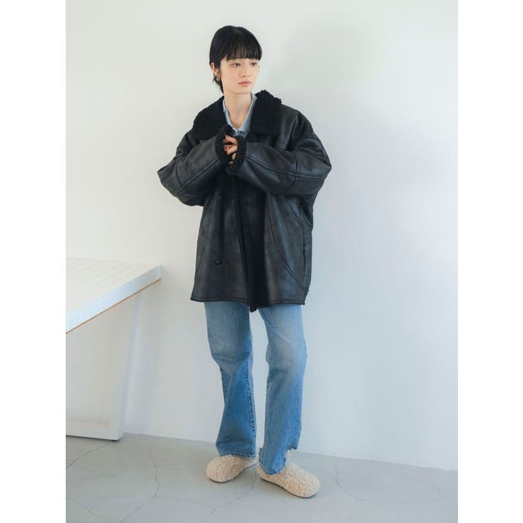フェイクムートンルーズブルゾン | Ungrid | 詳細画像23 