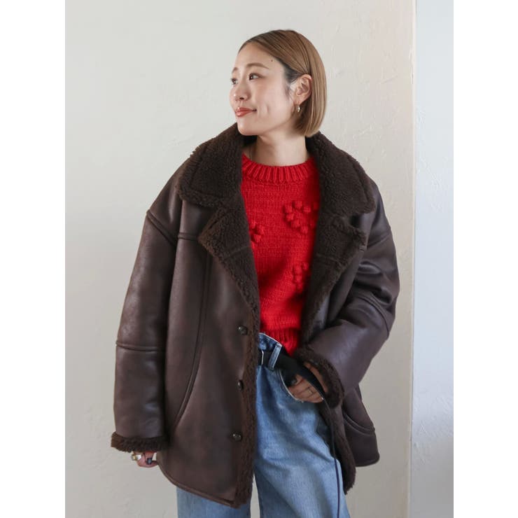 フェイクムートンルーズブルゾン | Ungrid | 詳細画像26 