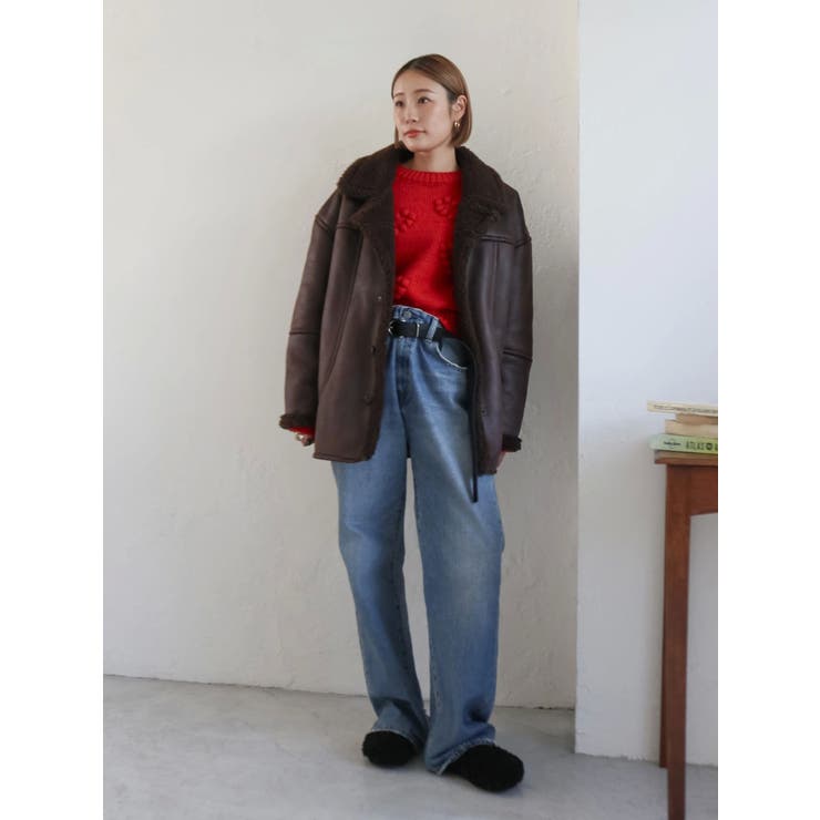 フェイクムートンルーズブルゾン | Ungrid | 詳細画像27 